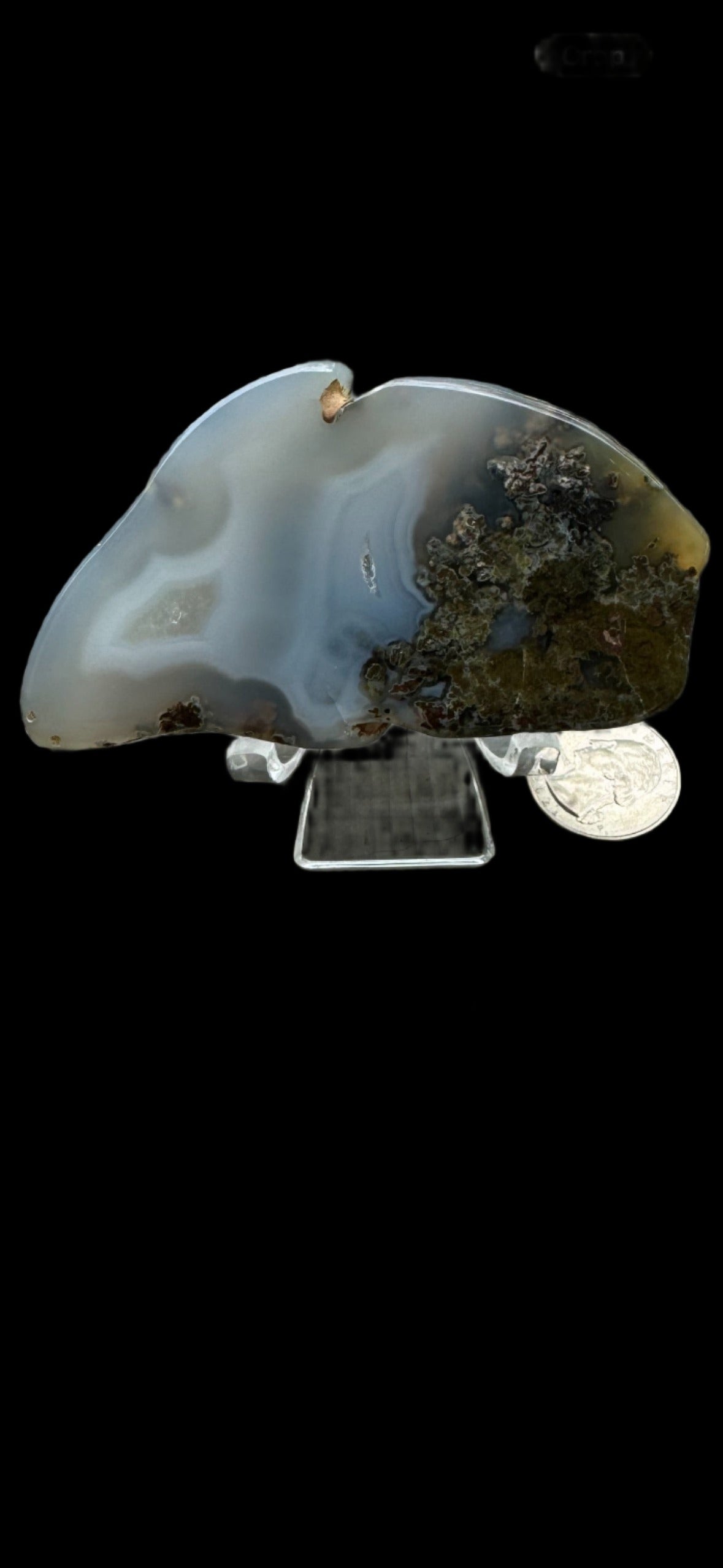 Amazing banded agate with plume