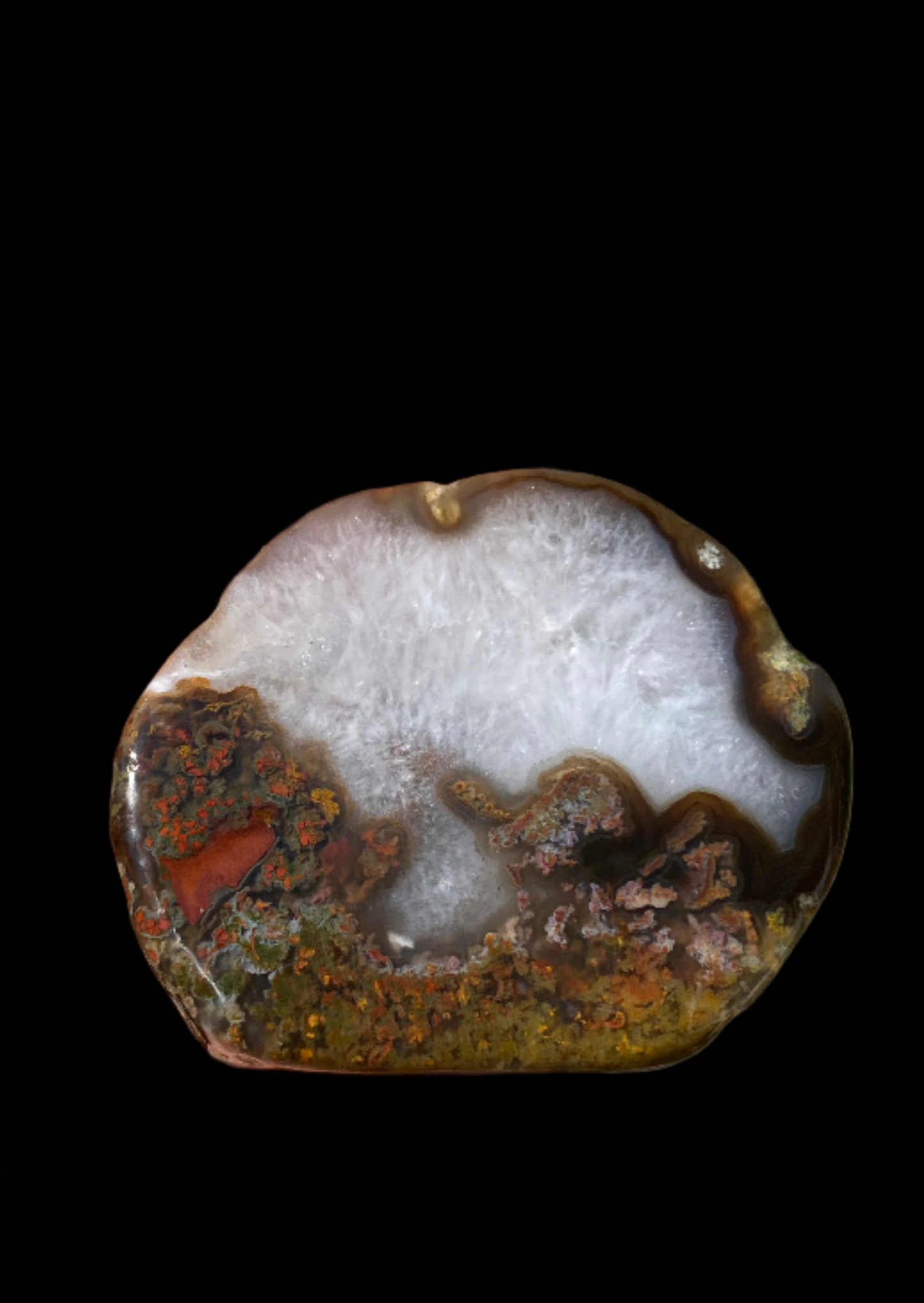 Amazing Plume agate/Quartz Pseudomorph specimen