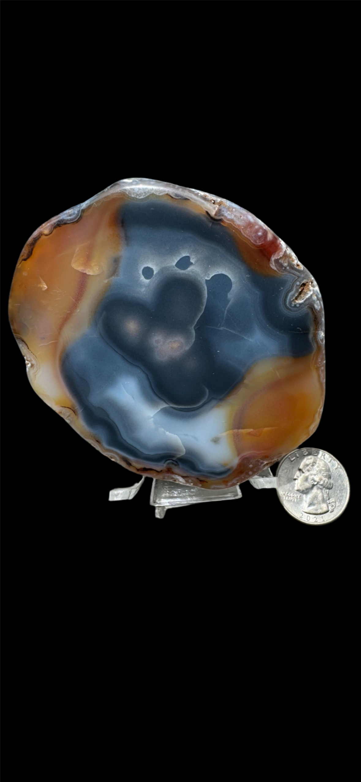 agate/carnelian - amazing multicolor, one of a kind totally natural stone.